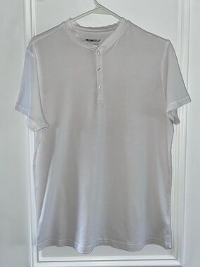 William Rast White Henley Tee